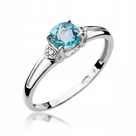ZŁOTY PIERŚCIONEK ZARĘCZYNOWY TOPAZ 0,70CT GRAWER ZŁOTY PIERŚCIONEK ZARĘCZYNOWY TOPAZ 0,70CT GRAWER