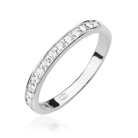 Złoty 585 Pierścionek Obrączka Brylanty 0,20ct Złoty 585 Pierścionek Obrączka Brylanty 0,20ct