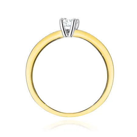 Złoty Pierścionek 585 Diament Laboratoryjny 0.20ct Złoty Pierścionek 585 Diament Laboratoryjny 0.20ct