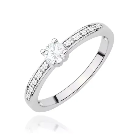Złoty Pierścionek 585 Diament Laboratoryjny 0.20ct Złoty Pierścionek 585 Diament Laboratoryjny 0.20ct
