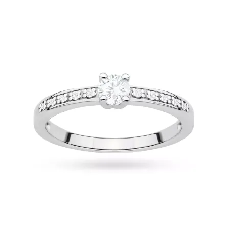 Złoty Pierścionek 585 Diament Laboratoryjny 0.20ct Złoty Pierścionek 585 Diament Laboratoryjny 0.20ct