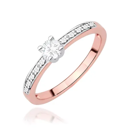 Złoty Pierścionek 585 Diament Laboratoryjny 0.20ct Złoty Pierścionek 585 Diament Laboratoryjny 0.20ct