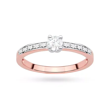 Złoty Pierścionek 585 Diament Laboratoryjny 0.20ct Złoty Pierścionek 585 Diament Laboratoryjny 0.20ct