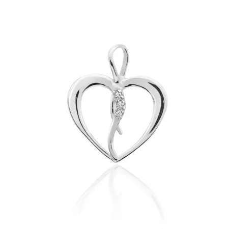 ZAWIESZKA BIAŁE ZŁOTO SERCE DIAMENTY pr 585 ZAWIESZKA BIAŁE ZŁOTO SERCE DIAMENTY pr 585
