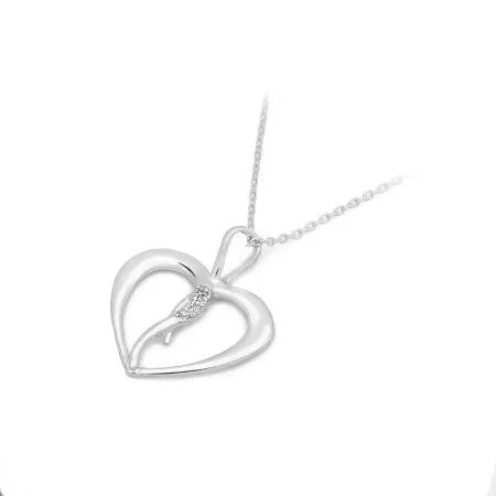 ZAWIESZKA BIAŁE ZŁOTO SERCE DIAMENTY pr 585 ZAWIESZKA BIAŁE ZŁOTO SERCE DIAMENTY pr 585