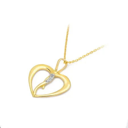 ZAWIESZKA BIAŁE ZŁOTO SERCE DIAMENTY pr 585 ZAWIESZKA BIAŁE ZŁOTO SERCE DIAMENTY pr 585