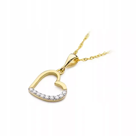ZŁOTE SERCE 585 DIAMENTY 0,13ct NA PREZENT ZŁOTE SERCE 585 DIAMENTY 0,13ct NA PREZENT