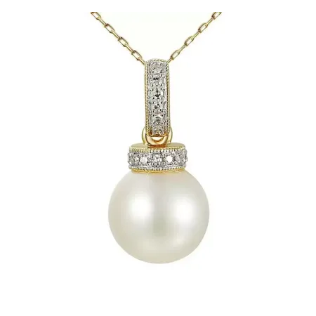 ZŁOTA ZAWIESZKA 585 PERŁA I DIAMENTY PREZENT ZŁOTA ZAWIESZKA 585 PERŁA I DIAMENTY PREZENT