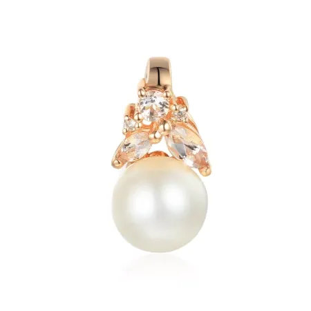 Zawieszka Perła Diamenty Morganity Próba 585 Zawieszka Perła Diamenty Morganity Próba 585