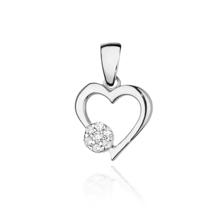ZAWIESZKA SERCE DIAMENTY PRÓBA 585 BIAŁE ZŁOTO ZAWIESZKA SERCE DIAMENTY PRÓBA 585 BIAŁE ZŁOTO