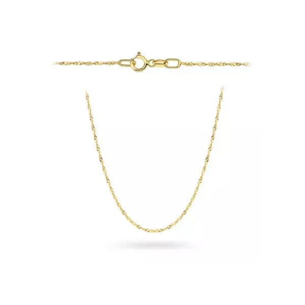 Złoty Łańcuszek 585 Damski Singapur 42cm