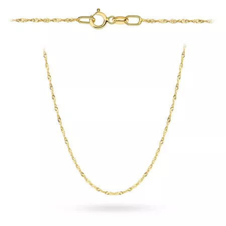 ZŁOTY 585 ŁAŃCUSZEK PEŁNY SINGAPUR 42cm ZŁOTY 585 ŁAŃCUSZEK PEŁNY SINGAPUR 42cm