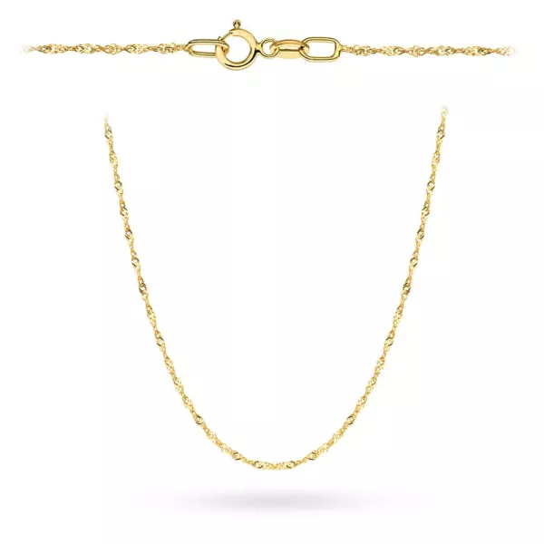 ZŁOTY 585 ŁAŃCUSZEK PEŁNY SINGAPUR 50cm 