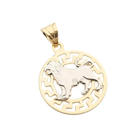 ZŁOTA 585 ZAWIESZKA ZNAK ZODIAKU LEW 