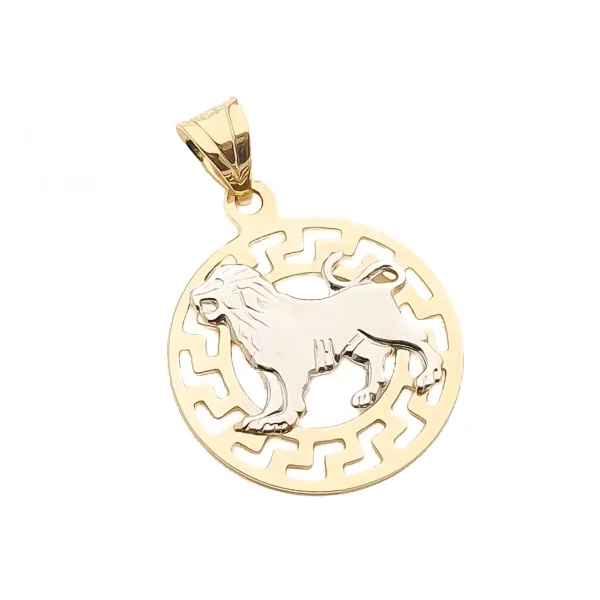ZŁOTA 585 ZAWIESZKA ZNAK ZODIAKU LEW 