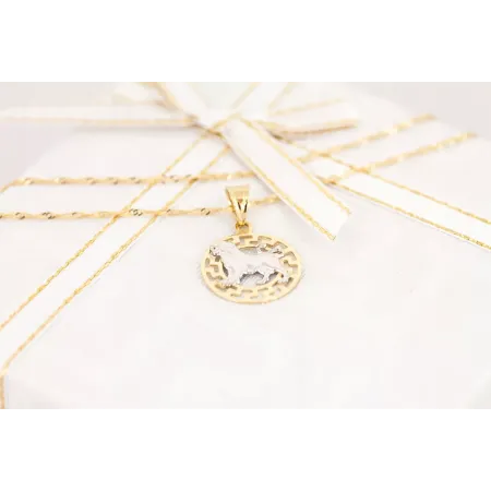 ZŁOTA 585 ZAWIESZKA ZNAK ZODIAKU LEW 