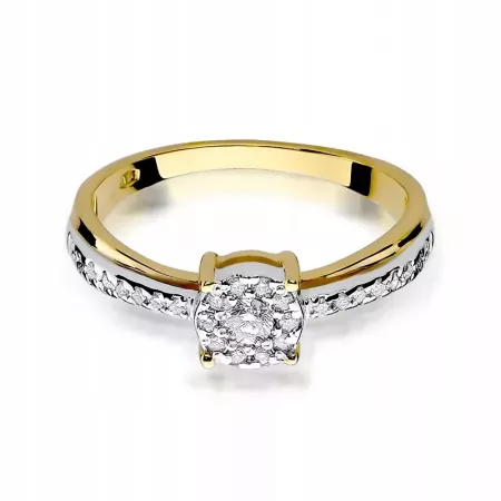 Złoty 585 Pierścionek Brylanty 0,25ct Grawer Złoty 585 Pierścionek Brylanty 0,25ct Grawer