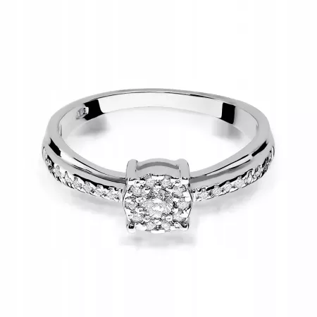 Złoty 585 Pierścionek Brylanty 0,25ct Grawer Złoty 585 Pierścionek Brylanty 0,25ct Grawer