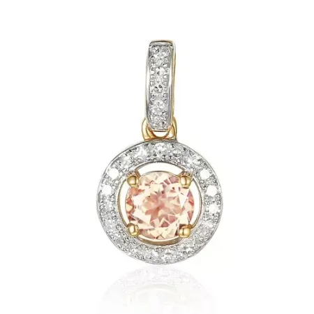 ZAWIESZKA MORGANIT DIAMENTY pr 585 RÓŻOWE ZŁOTO ZAWIESZKA MORGANIT DIAMENTY pr 585 RÓŻOWE ZŁOTO