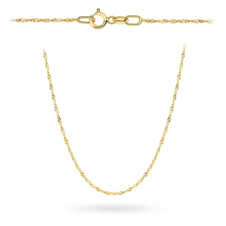 ZŁOTY 585 ŁAŃCUSZEK PEŁNY SINGAPUR 45cm ZŁOTY 585 ŁAŃCUSZEK PEŁNY SINGAPUR 45cm