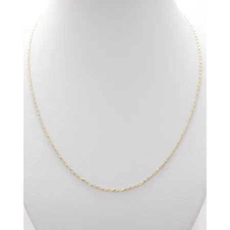 ZŁOTY ŁAŃCUSZEK 585 ŻÓŁTO BIAŁY REBEKA 50cm ZŁOTY ŁAŃCUSZEK 585 ŻÓŁTO BIAŁY REBEKA 50cm