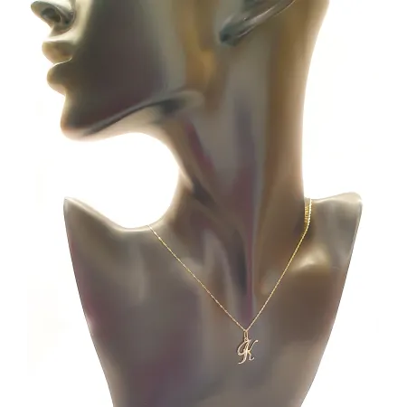 ZŁOTA ZAWIESZKA 585 LITERKA K ELEGANCKA ZŁOTA ZAWIESZKA 585 LITERKA K ELEGANCKA