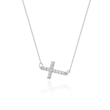 Złoty Naszyjnik 585 Celebrytka Krzyżyk Diamenty Złoty Naszyjnik 585 Celebrytka Krzyżyk Diamenty