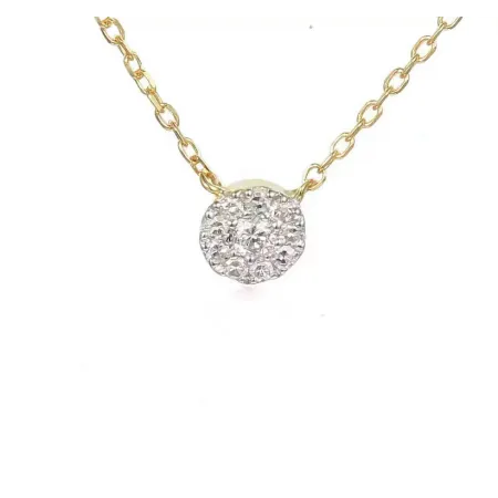 Naszyjnik Złoty 585 Celebrytka Kółeczko Diamenty Naszyjnik Złoty 585 Celebrytka Kółeczko Diamenty