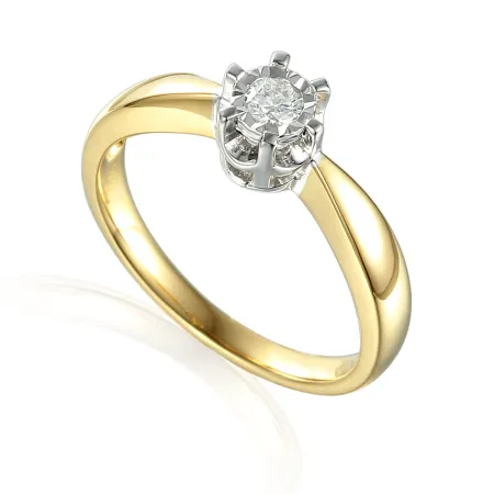 ZŁOTY PIERŚCIONEK ZARĘCZYNOWY DIAMENT 0,17ct