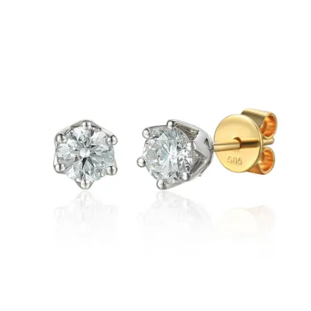 ZŁOTE KOLCZYKI 585 Z DIAMENTAMI LAB 0,52ct SZTYFT ZŁOTE KOLCZYKI 585 Z DIAMENTAMI LAB 0,52ct SZTYFT