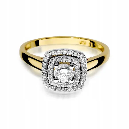 Złoty Elegancki Pierścionek 585 Brylanty 0,50ct
