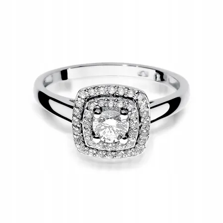 Złoty Elegancki Pierścionek 585 Brylanty 0,50ct