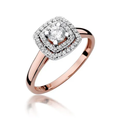 Złoty Elegancki Pierścionek 585 Brylanty 0,50ct