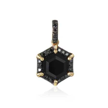 Złota 585 Zawieszka Agat Czarne Diamenty Złota 585 Zawieszka Agat Czarne Diamenty