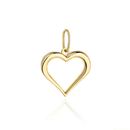 Złota Zawieszka 585 Serce Konturowane 
