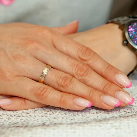 ZŁOTE 8K OBRĄCZKI ŚLUBNE PÓŁOKRĄGŁE 5mm A-227