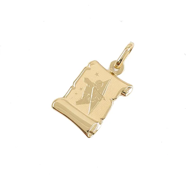ZŁOTA 585 ZAWIESZKA ZNAK ZODIAKU STRZELEC PAPIRUS