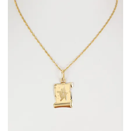 ZŁOTA 585 ZAWIESZKA ZNAK ZODIAKU STRZELEC PAPIRUS ZŁOTA 585 ZAWIESZKA ZNAK ZODIAKU STRZELEC PAPIRUS