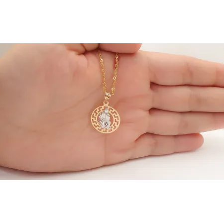 ZŁOTA 585 ZAWIESZKA ZNAK ZODIAKU WODNIK 