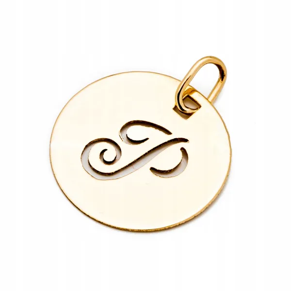 ZŁOTA 585 ZAWIESZKA LITERKA P W KÓŁKU