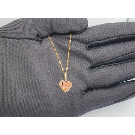 Złota Zawieszka Literka ''I'' w Sercu 585