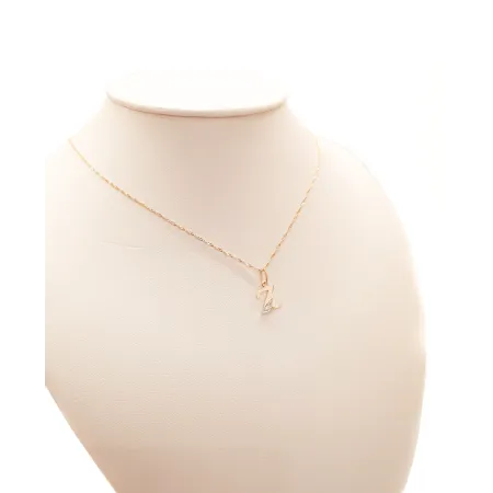 ZŁOTA ZAWIESZKA LITERKA Z z CYRKONIĄ 