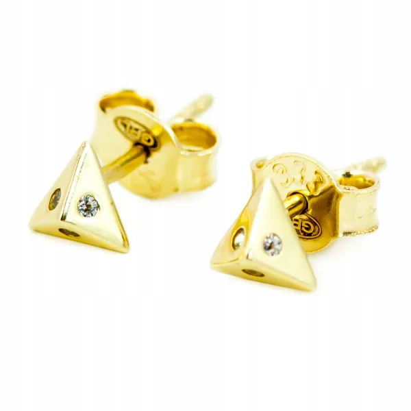 ZŁOTE KOLCZYKI Z CYRKONIAMI 