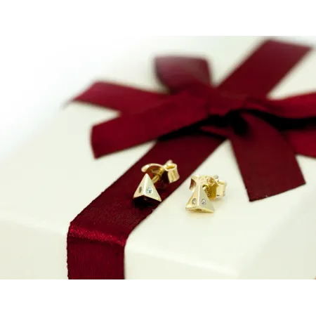 ZŁOTE KOLCZYKI Z CYRKONIAMI 