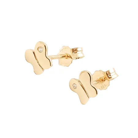 ZŁOTE KOLCZYKI MOTYLKI CYRKONIA pr 585