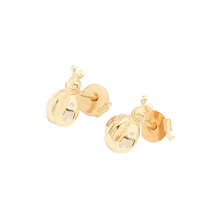 ŚLICZNE ZŁOTE KOLCZYKI BIEDRONECZKI pr 585