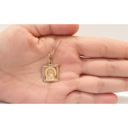 Złoty Medalik Matka Boska z Dzieciątkiem pr 585