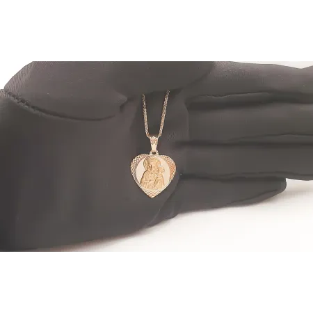 Złoty Medalik Matka Boska Częstochowska Grawer