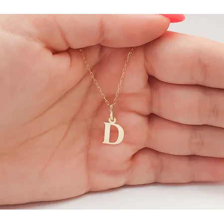 Złota Zawieszka Mała Literka ''D'' pr 585