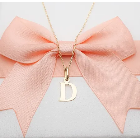 Złota Zawieszka Mała Literka ''D'' pr 585